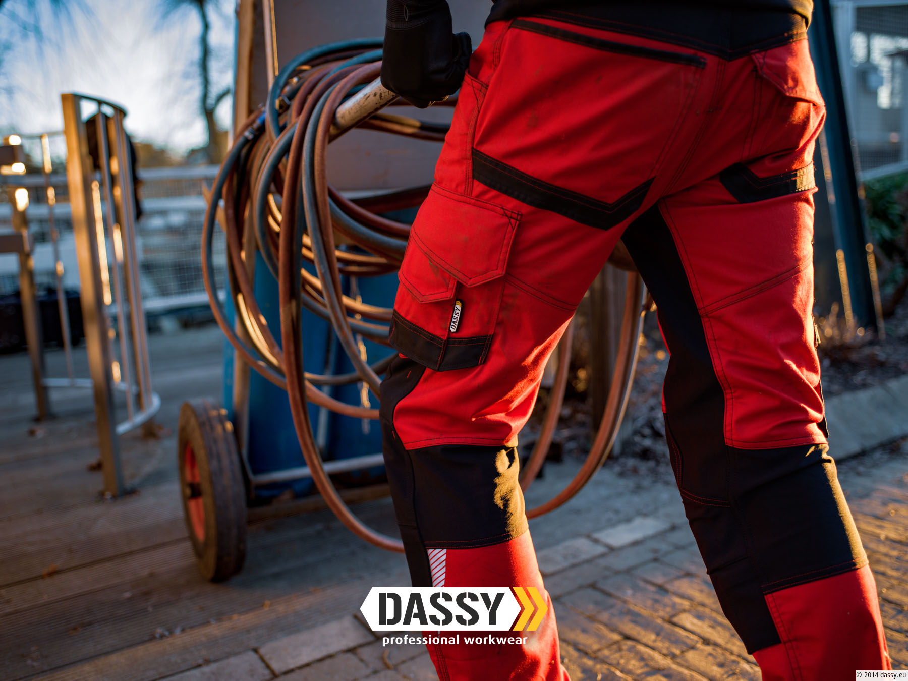 DASSY Dynax Arbeitshose mit Cordura-Stretch und Kniepolstertaschen