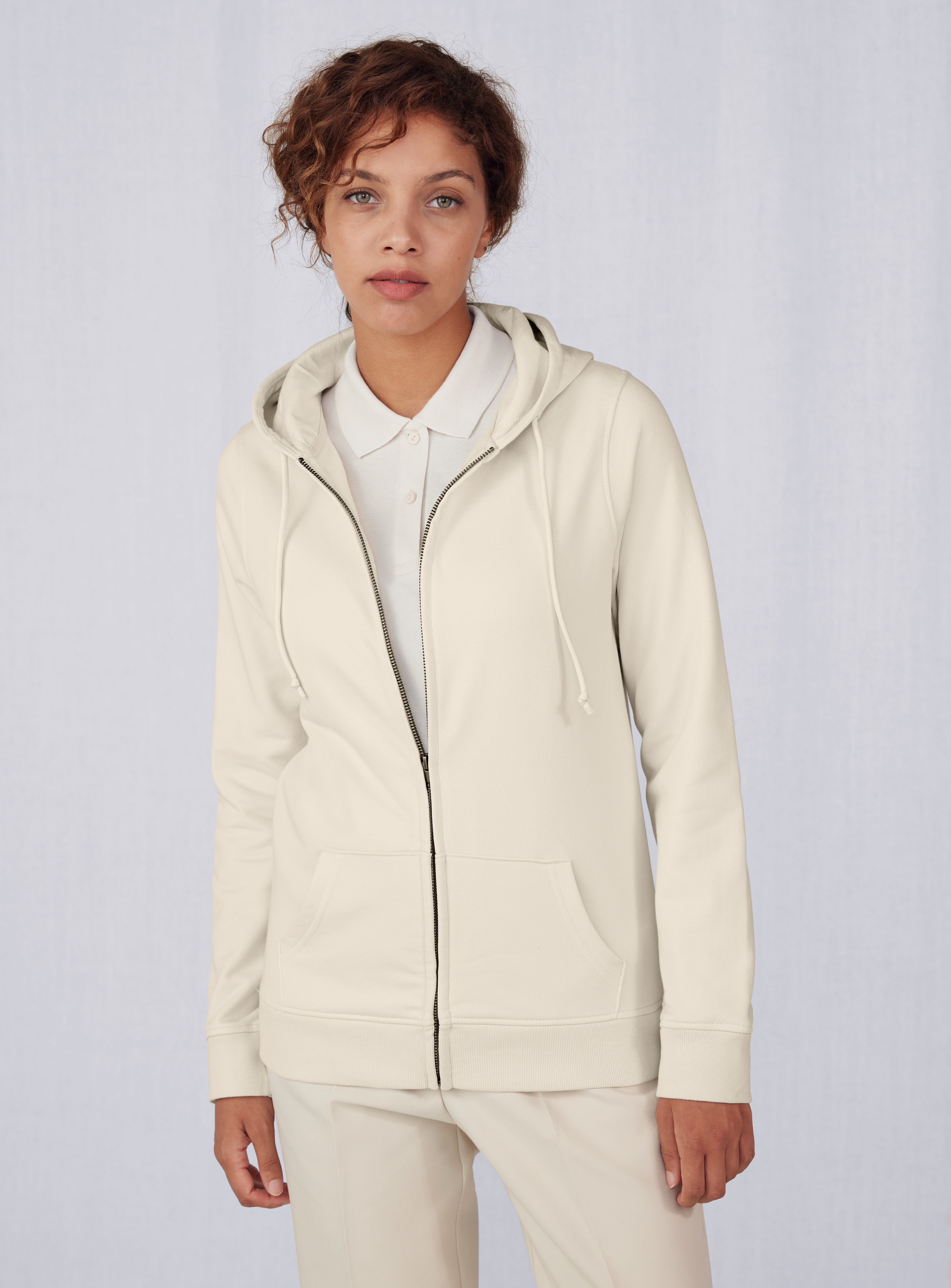 Women´s Organic Zipped Hood Jacket BCWW36B