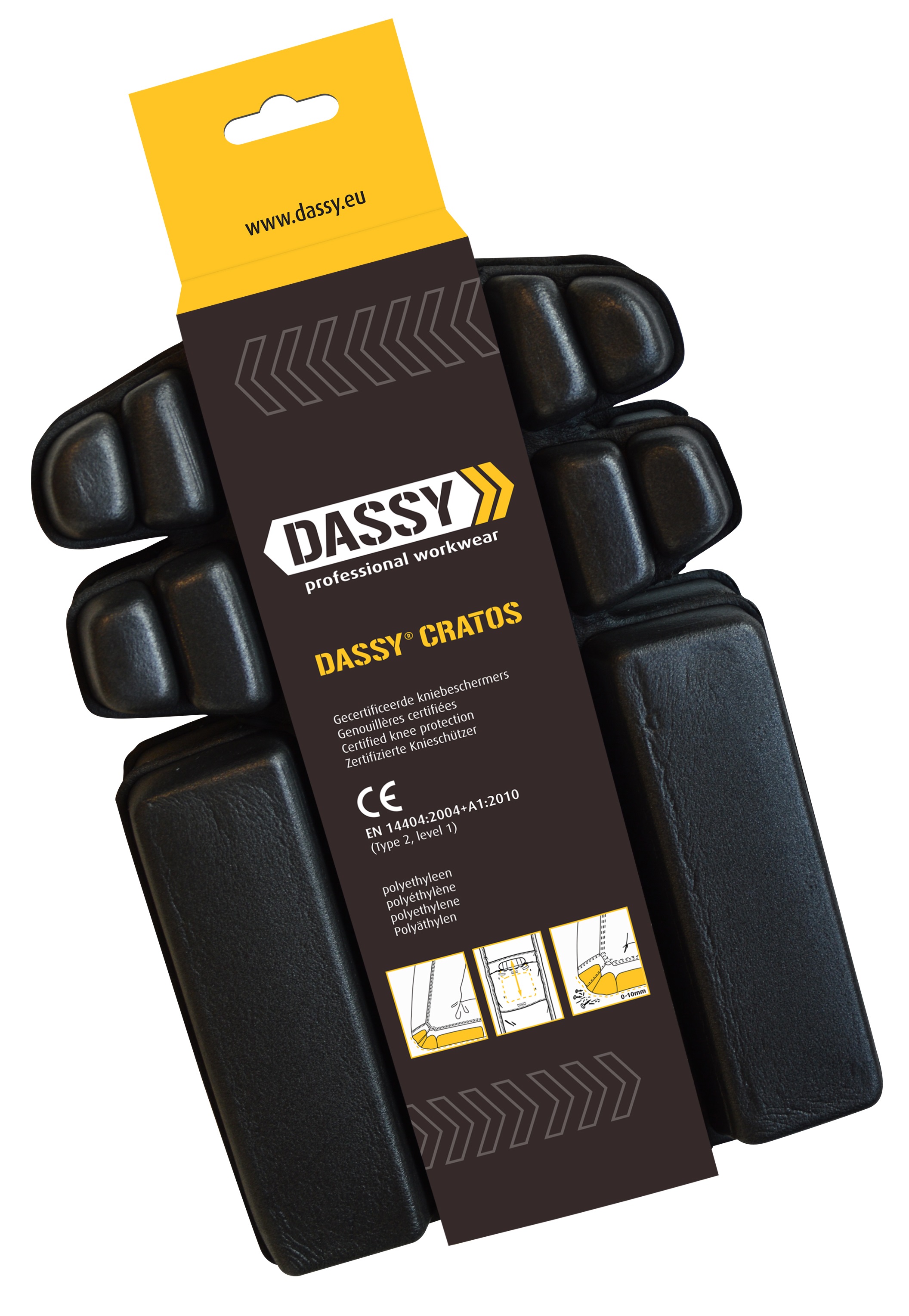 Zertifizierte Arbeits-Kniepolster DASSY Cratos (Typ 2 - Level 1)